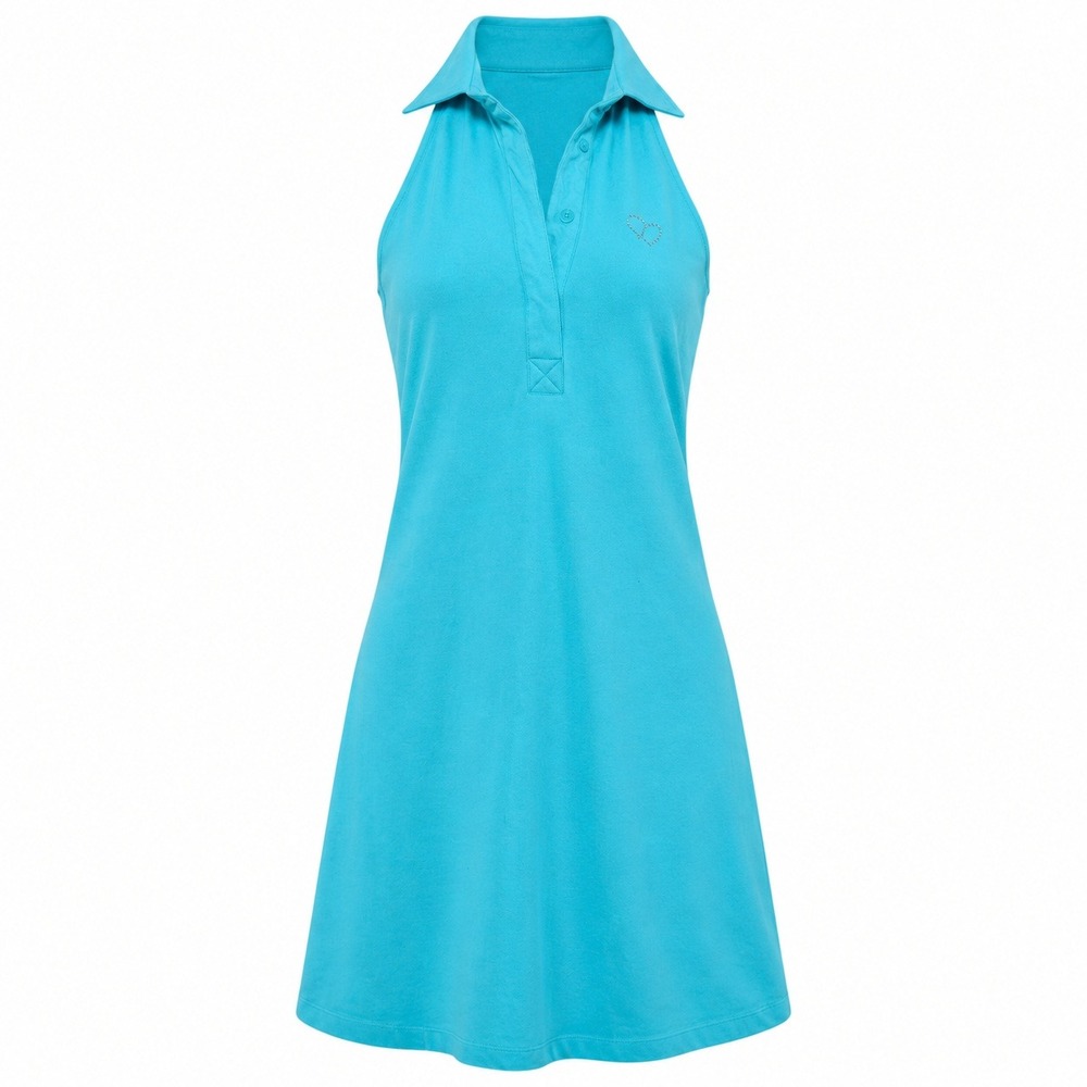 Express Stretch Tenniscore Halter Polo Dress Women Small Golfcore Resort Preppy
